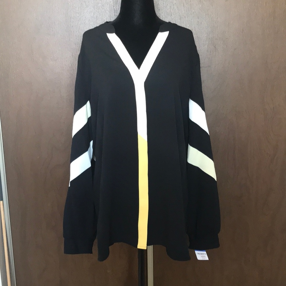 Alfani Citron blouse 1980s 1990s - Picture 2 of 6